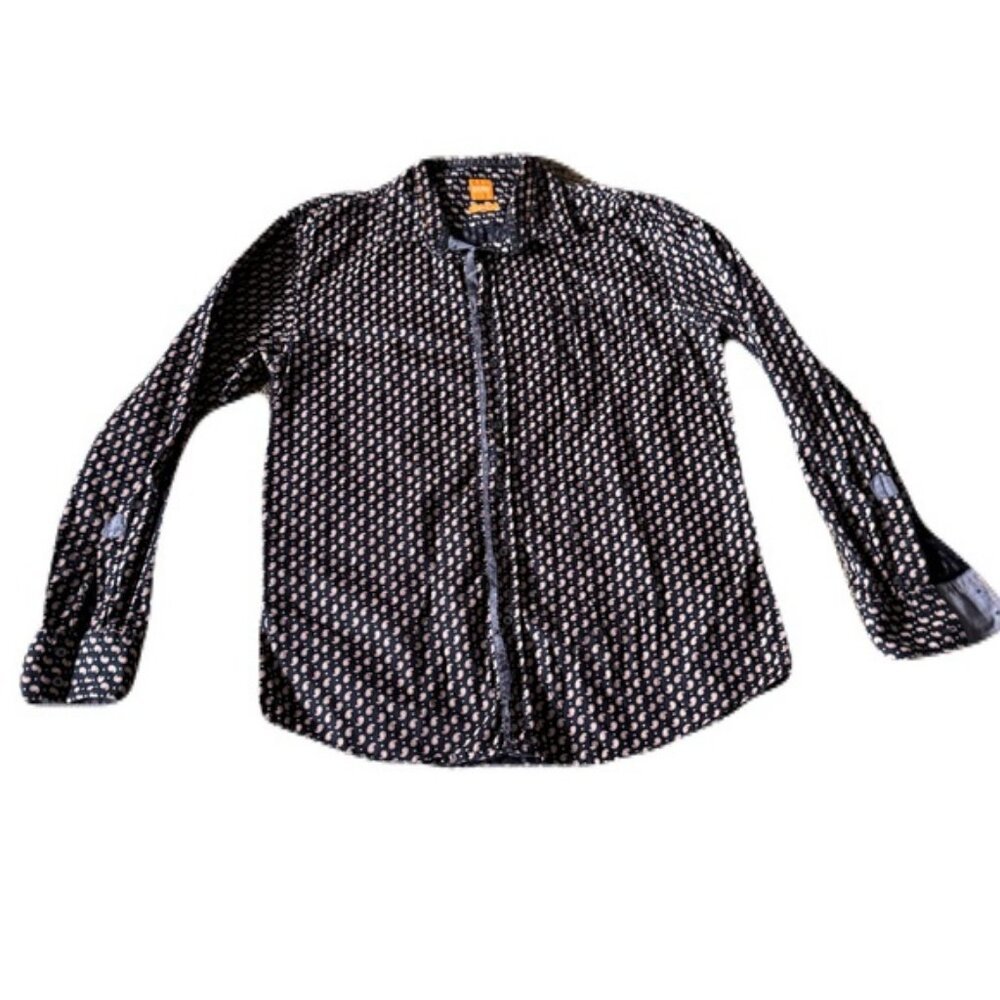 Hugo Boss 2XL Blue with Paisley Design Slim Fit